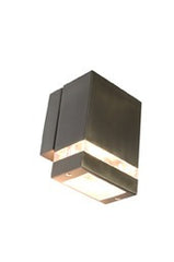 DIXON 1 LIGHT STAINLESS STEEL EXTERIOR WALL LAMP -Stainless Steel / Black