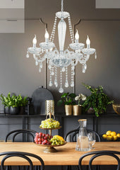 BASILANO 6 LIGHT PENDANT - Chrome / Gold colout