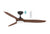 NEWPORT DC CEILING FAN WITH 20W LED LIGHT - Matt Black / White Satin / Old Bronze & walnut / White & Oak