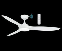 NEWPORT DC CEILING FAN WITH 20W LED LIGHT - Matt Black / White Satin / Old Bronze & walnut / White & Oak
