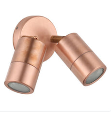 FREMANTLE IP65 TWIN ADJUSTABLE SPOT LED LIGHT - Solid Copper