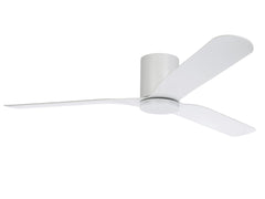 LUKA 52” HUGGER DC REMOTE CONTROL CEILING FAN WITH 18W LED LIGHT - Black Matt / White Matt / Black & Rustic Timber
