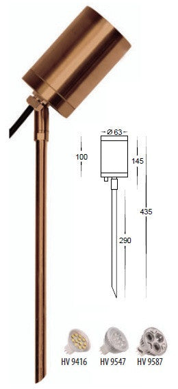 Copper shop spike lights