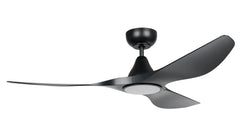 SURF 48” DC REMOTE CONTROL CEILING FAN WITH 20W LED DIMMABLE LIGHT - Black / White / Oak / Burmese Teak