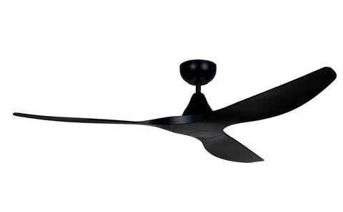 SURF 60” DC REMOTE CONTROL CEILING FAN - Black / White / Oak / Burmese Teak