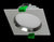 DECO 13W SQUARE LED DOWNLIGHT KIT - Aluminium Trim