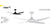 CLARE 1350 CEILING FAN - Black / White