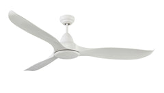 WAVE DC CEILING FAN AND 18W LED LIGHT WITH REMOTE CONTROL 1320MM - White / Titanium