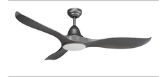 WAVE DC CEILING FAN AND 18W LED LIGHT WITH REMOTE CONTROL 1520MM - White / Titanium