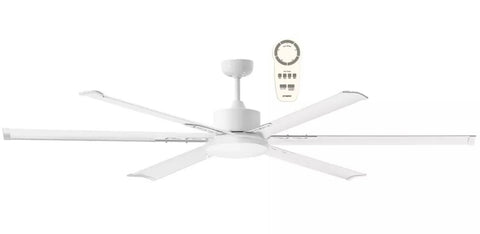 ALBATROSS 72” DC REMOTE CONTROL CEILING FAN - White / Black / Brushed Nickel