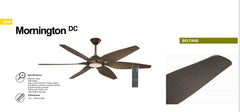 MORNINGTON DC REMOTE CONTROL CEILING FAN WITH 18W LED LIGHT 1676MM