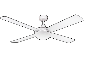 LIFESTYLE CEILING FAN WITH LIGHT - White