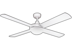 LIFESTYLE CEILING FAN WITH LIGHT - White