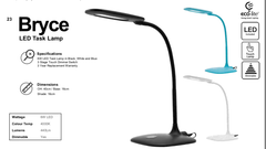 BRYCE LED DESK LAMP - Black / White / Blue