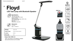 FLOYD 10W  LED DESK LAMP  WITH BLUETOOTH SPEAKER