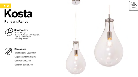 KOSTA PENDANT - Small / Large