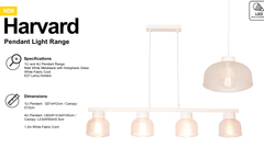 HARVARD 4 LIGHT PENDANT