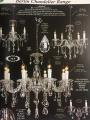 BERLIN 8 LIGHT CRYSTAL CHANDELIER