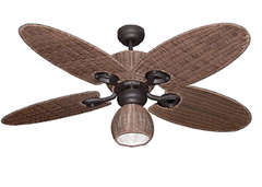 HAMILTON 5 BLADE PALM CEILING FAN WITH LIGHT