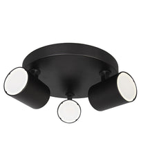 SPOT LIGHT ROUND BASE BLACK COLOUR - 1 Light / 3 Light