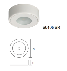 S9105 SR ANOVA LED CABINET DOWNLIGHT -White / Satin chrome
