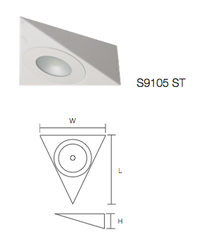 S9105 ST ANOVA LED CABINET DOWNLIGHT - White/ Satin Chrome