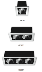 S9520/3x1700 AR111 LED RECESSED DOWNLIGHT - Silver / White