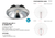S9520/2x1700  AR111 LED RECESSED DOWNLIGHT - Silver / White