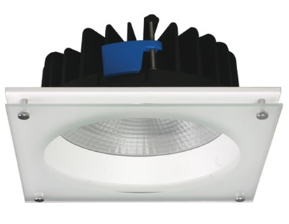 S9656 SQUARE GLASS LED DOWNLIGHT- White / Black
