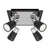 ALECIA QUADRUPLE LED PLATE SPOTLIGHT - Black / White / Brushed Chrome