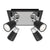ALECIA QUADRUPLE LED PLATE SPOTLIGHT - Black / White / Brushed Chrome