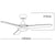 CRUISE 50"CEILING FAN WITH 15W TRICOLOUR LED DIMMABLE LIGHT - Satin White / Matt Black