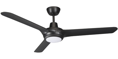 CRUISE 50"CEILING FAN WITH 15W TRICOLOUR LED DIMMABLE LIGHT - Satin White / Matt Black