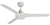 CRUISE 50"CEILING FAN WITH 15W TRICOLOUR LED DIMMABLE LIGHT - Satin White / Matt Black