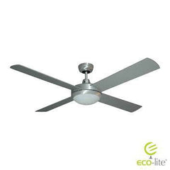 GRANGE CEILING FAN WITH LIGHT 4 PLYWOOD - Brushed Steel