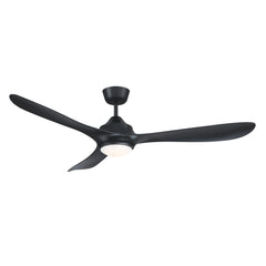 JUNO 56" ABS DC CEILING FAN WITH TRI-COLOUR LED LIGHT - Black / White