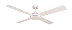 LUNA 1300mm CEILING FAN - White / Black / Bushed Steel