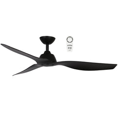 MALIBU 52" DC CEILING FAN - Matt Black / White Satin / Old Bronze & walnut / Matt Black & Bamboo