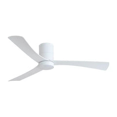 METRO 52"DC CEILING FAN WITH 15W TRI-COLOUR LED LIGHT AND REMOTE CONTROL- White / Matt Black