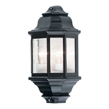 NEPEAN 2 LIGHT HALF WALL EXTERIOR -  Green / Burgundy