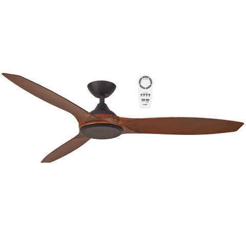 NEWPORT56"DC CEILING FAN - Matt Black / White Satin / Old Bronze & walnut