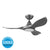 NOOSA 40" DC REMOTE CONTROL CEILING FAN WITH 18W LED LIGHT- Black / White / Titanium