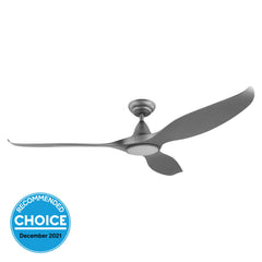 NOOSA 60" DC REMOTE CONTROL CEILING FAN WITH 18W LED LIGHT- Black / White / Titanium