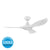 NOOSA 46" DC REMOTE CONTROL CEILING FAN - Black / White / Titanium
