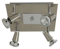 PEPIN.4 LIGHTS SQUARE NICKEL SPOT LIGHT