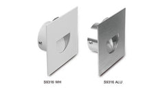S9316 DANHAM SQUARE LED WALL LIGHT - Aluminium