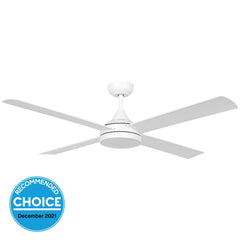 STRADBROKE DC 52" CEILING FAN WITH 20W LED TRI-COLOUR LIGHT - White / Black / Titanium