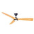 DC TRINIDAD CEILING FAN WITH 13.5W LED LIGHT - Black / Black Timber / White Timber