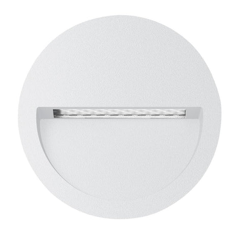 ZAC RECESSED ROUND LED WALL LIGHT 240V - White / Black / Silver
