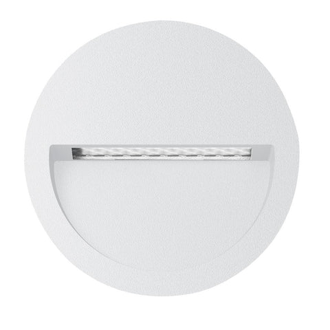 ZAC RECESSED ROUND LED WALL LIGHT 240V - White / Black / Silver